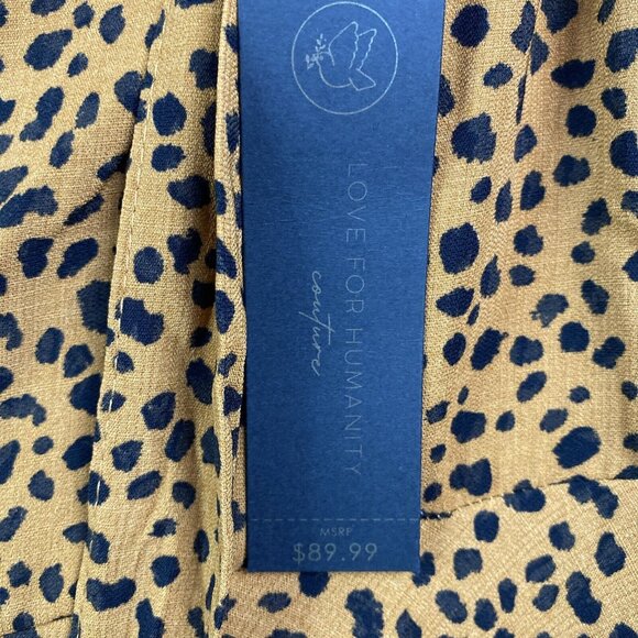 Love For Humanity Cheetah Womens Skort M Animal Print Mini Skorts Ruffle NWT - Picture 3 of 12